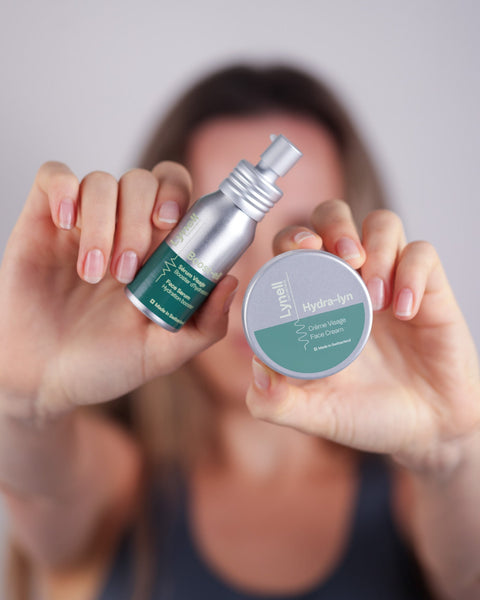 Duo Set Hydratation Lynell — sérum visage Boost-ell et crème hydratante Hydra-lyn, made in Switzerland