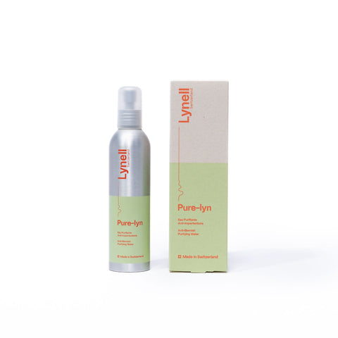 eau purifiante, Pure-lyn avec son packaging